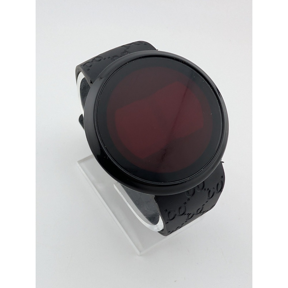 Classic Round Watch LED‎ Touch Screen Digital Black Silicone Band- New Battery